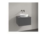 Villeroy und Boch Antao Waschtisch-Unterschrank K29110GK 60x36x50cm, Waschbeckenplattenfarbe Lack, anthracite matt lacquer