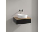 Villeroy und Boch Antao Waschtisch-Unterschrank K07111PD 60x19x50cm, Waschbeckenplattenfarbe honey oak, black matt lacquer