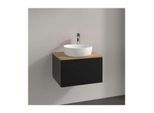 Villeroy und Boch Antao Waschtisch-Unterschrank K29011PD 60x36x50cm, Waschbeckenplattenfarbe honey oak, black matt lacquer