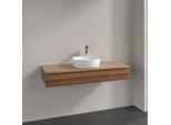 Villeroy und Boch Antao Waschtisch-Unterschrank K10051HM 120x19x50cm, Hahnloch, Waschbeckenplattenfarbe honey oak, warm walnut