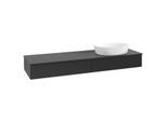 Villeroy und Boch Antao Waschtisch-Unterschrank K16010PD 160x19x50cm, Waschbeckenplattenfarbe Lack, black matt lacquer