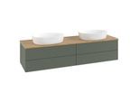 Villeroy und Boch Antao Waschtisch-Unterschrank K28111HL 160x36x50cm, Waschbeckenplattenfarbe honey oak, leaf green matt lacquer