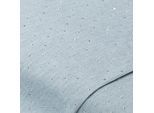 Leichter Jeansstoff (Hemdenjeans) „Glitzersteine“, hellblau
