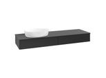Villeroy und Boch Antao Waschtisch-Unterschrank K15050PD 160x19x50cm, Hahnlochbohrung, Waschbeckenplattenfarbe Lack, black matt lacquer