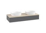 Villeroy und Boch Antao Waschtisch-Unterschrank K13013GK 120x19x50cm, Waschbeckenplattenfarbe botticino, anthracite matt lacquer