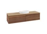 Villeroy und Boch Antao Waschtisch-Unterschrank K36111HM 160x36x50cm, Waschbeckenplattenfarbe honey oak, warm walnut