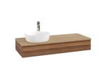 Villeroy und Boch Antao Waschtisch-Unterschrank K11051HM 120x19x50cm, Hahnloch, Waschbeckenplattenfarbe honey oak, warm walnut
