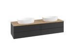 Villeroy und Boch Antao Waschtisch-Unterschrank K28111PD 160x36x50cm, Waschbeckenplattenfarbe honey oak, black matt lacquer