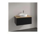 Villeroy und Boch Antao Waschtisch-Unterschrank K30111PD 80x36x50cm, Waschbeckenplattenfarbe honey oak, black matt lacquer