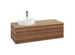 Villeroy und Boch Antao Waschtisch-Unterschrank K22051HM 120x36x50cm, Hahnloch, Waschbeckenplattenfarbe honey oak, warm walnut