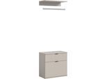 Garderoben-Set HOME AFFAIRE "TRONDHEIM, 3-teilig, Breite 61 cm, Zwischenbauelement", kaschmir, B:61cm H:62cm T:34cm, Holzwerkstoff, Kastenmöbel-Sets, Kommode, Kleiderstange, Ablageboden