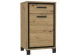 Livetastic , Schwarz, Eichefarben , Holzwerkstoff , 1 Fächer , 1 Schublade(n) Schubladen , 54.4x90.9x41.5 cm , Garderobe, Schuhaufbewahrung, Schuhschränke