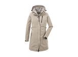 Parka KILLTEC "KOW 165 WMN PRK", Damen, Gr. 48, beige (helltaupe), Obermaterial: 100% Polyester.Futter: 100% Polyester.Füllung: 100% Polyester, Jacken Parka, Wasser- und winddichter Parka mit Teddyfleece und abnehmbarer Kapuze