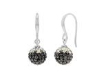 Paar Ohrstecker AMOR, silberfarben, weiß, grau, schwarz, weiß, grau, schwarz, Ohrringe, Damen, Silber 925 (Sterlingsilber), mit Kristallglas