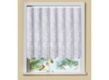Scheibengardine STICKEREIEN PLAUEN "Scheibengardine Modena", weiß, B:95cm H:35cm, Polyester, Polyester, Gardinen, echte Plauener Stickerei