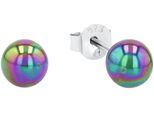 Paar Ohrstecker AMOR "2039244", silber (silberfarben, mehrfarbig), Ohrringe, Damen, 6mm, Silber 925 (Sterlingsilber), mit Muschelkernperle