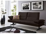 2,5-Sitzer W.SCHILLIG "broadway, Designsofa mit tollem Sitzkomfort", braun (braun z59), B:236cm H:94cm T:96cm, Longlife Xtra-Leder Z59: Glattleder mit modischer Prägung. Hautstärke 0, 9 - 1, 1 mm, Sofas, Sitztiefenverstellung, Kopfteil- & Seitenteilverstellung, Breite 236cm