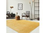 Teppich THE CARPET "kuschelig & Super Soft, Anti-Rutsch Unterseite", gold, B:200cm H:16mm L:280cm, Polyester, Teppiche, Teppich, Waschbar bis 30 Grad, Felloptik, Wohnzimmer Teppich, Kundenliebling