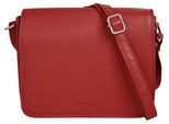 Umhängetasche BRUNO BANANI, Mädchen, Gr. B/H/T: 24cm x 19cm x 7cm onesize, rot, Leder, leicht glänzend, unifarben, Taschen Umhängetasche, echt Leder