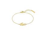 Freundschaftsarmband LACOSTE "Schmuck Edelstahl Partnerarmband CROCODILE", gold (gelbgoldfarben), Armbänder, Damen, 19cm, Edelstahl