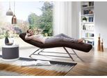 Relaxliege W.SCHILLIG "daily dreams bequem und elegant, B/T 75/170cm", braun (mocca z69), B:75cm H:91cm T:170cm, Longlife Xtra-Leder Z59: Glattleder mit modischer Prägung. Hautstärke 0, 9 - 1, 1 mm;Longlife Xtra-Leder Z69: Das feinnarbige, gedeckte Softleder Z69 besticht durch seine außergewöhnliche Weichheit im trendigen »Vintage-Look«, Hautstärke 0, 9 - 1, 1 mm;Stoff S37 (100% Polyester), Sofas,