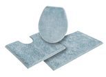 Badematte OTTO HOME "Jos, Badvorleger, Badezimmer Teppich" Gr. 11, blau, H:22mm, Polyester, Badematten, Badematte, Badematten in Pastell-Farben, Badteppich als 3 teiliges Set erhältlich