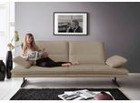 2,5-Sitzer W.SCHILLIG "broadway, Designsofa mit tollem Sitzkomfort", braun (stone z59), B:236cm H:94cm T:96cm, Longlife Xtra-Leder Z59: Glattleder mit modischer Prägung. Hautstärke 0, 9 - 1, 1 mm, Sofas, Sitztiefenverstellung, Kopfteil- & Seitenteilverstellung, Breite 236cm