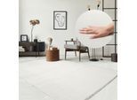 Teppich THE CARPET "kuschelig & Super Soft, Anti-Rutsch Unterseite", beige (creme, 2), B:160cm H:16mm L:220cm, Polyester, Teppiche, Teppich, Waschbar bis 30 Grad, Felloptik, Wohnzimmer Teppich, Kundenliebling