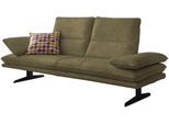 2-Sitzer W.SCHILLIG "broadway, Designsofa mit tollem Sitzkomfort, Breite 216cm", grün (camouflage z69), B:216cm H:94cm T:96cm, Longlife Xtra-Leder Z69: Das feinnarbige, gedeckte Softleder Z69 besticht durch seine außergewöhnliche Weichheit im trendigen »Vintage-Look«, Hautstärke 0, 9 - 1, 1 mm, Sofas, 2-Sitzer, Sitztiefenverstellung, Kopfteil- & Seitenteilverstellung, Breite 216cm