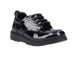 Hush Puppies Keeley Meisjes Zwarte Veterschoenen Van Leer