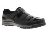 Hush Puppies Touch Close Herren Sandalen Rucker Leder Fischer Schwarz