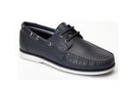 Base London Stern Leer Heren Navy Bootschoenen