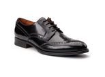 Base London Bell Heren Zwart Lederen Brogues Schoenen