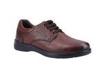 Hush Puppies Marco Leer Heren Bruin Veterschoenen