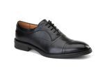 Base London Revers-Leder Herren Schwarz Oxford Schuhe