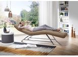 Relaxliege W.SCHILLIG "daily dreams bequem und elegant, B/T 75/170cm", braun (stone z59), B:75cm H:91cm T:170cm, Longlife Xtra-Leder Z59: Glattleder mit modischer Prägung. Hautstärke 0, 9 - 1, 1 mm;Longlife Xtra-Leder Z69: Das feinnarbige, gedeckte Softleder Z69 besticht durch seine außergewöhnliche Weichheit im trendigen »Vintage-Look«, Hautstärke 0, 9 - 1, 1 mm;Stoff S37 (100% Polyester), Sofas,