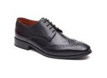 Base London Steeple Brogue Leer Heren Zwarte Brogues Schoenen