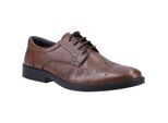 Hush Puppies Nolan Lederen Heren Tan Brogues Schoenen