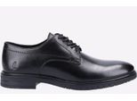 Hush Puppies Sterling Zwarte Leren Veterschoenen Voor Heren
