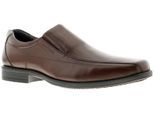 Hush Puppies brody slip on Leder Herren Smart Schuhe braun