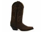 Grinders Western-Cowboystiefel aus braunem Leder – Buffalo