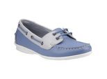 Hush Puppies Irene Leren Dames Blauwe Bootschappen