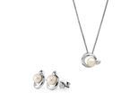 Orphelia 'Mathilde' Dames 925 Sterling Silver Set: Ketting-Pendant + Oorbellen - Zilver SET-7510