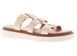 Hush Puppies Damen Sandalen Celeste Slip-On Gladiator Leder Schnalle Beige