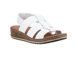 Hush Puppies Eden Weite Passform Leder Damen Weiße Sandalen
