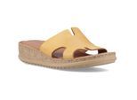 Hush Puppies Eloise Leren Dames Mosterd Sandalen