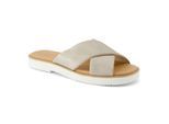 TOMS Mae Crossover Damen Sandalen aus Champagnerleder