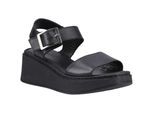Hush Puppies Beatrix Wedge Dames Zwarte Sleehakken Van Leer