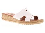 Hush Puppies Damen Sandalen Niedrige Keil-Eloise Leder Schlupfschuhe weiß