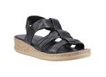 Hush Puppies Eden Weite Passform Leder Damen Schwarze Sandalen